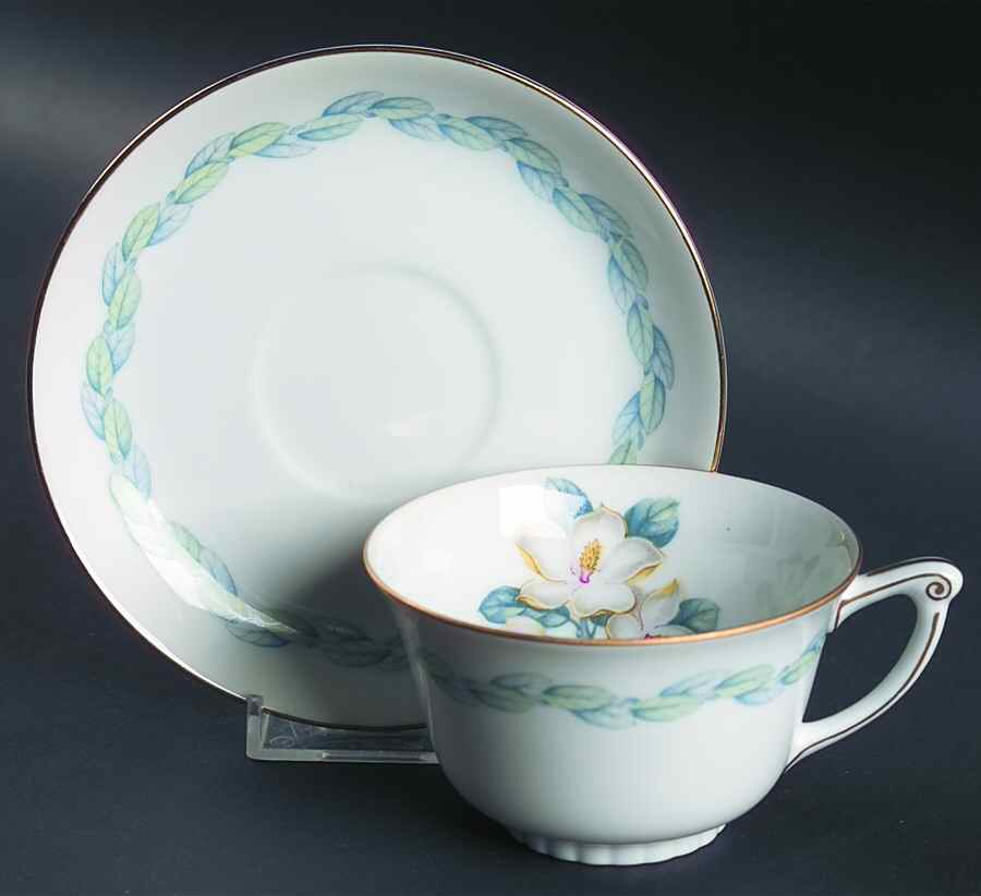 Magnolia Footed Cup & Saucer Set by Narumi-1