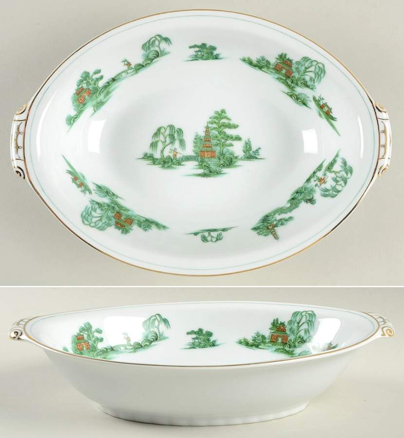 Manchu 11" Oval Vegetable Bowl by Narumi-1