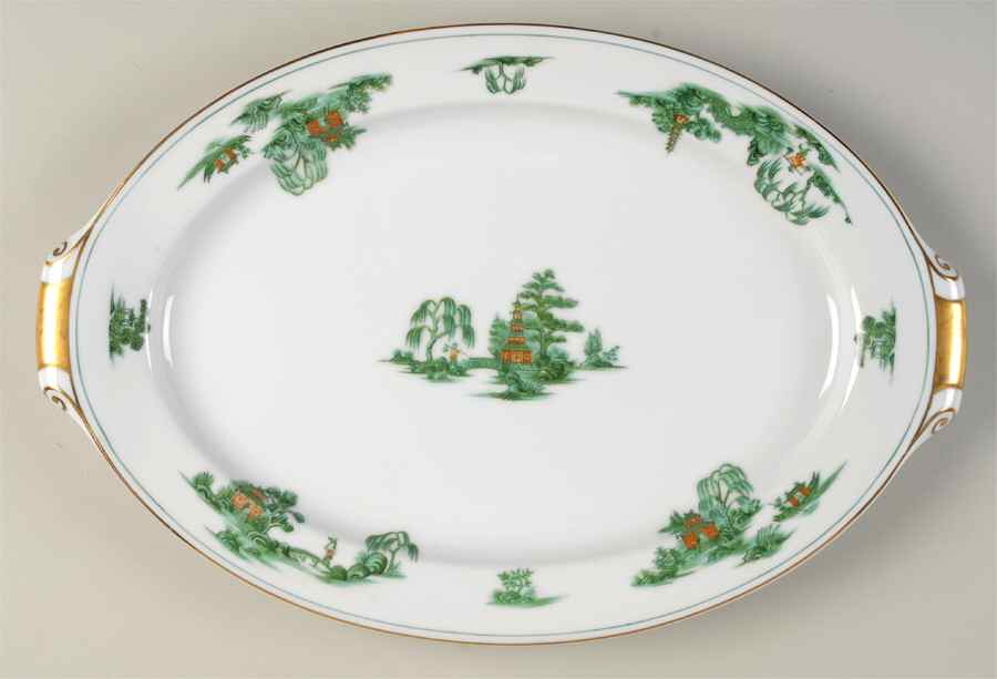Manchu 15" Oval Serving Platter by Narumi-1