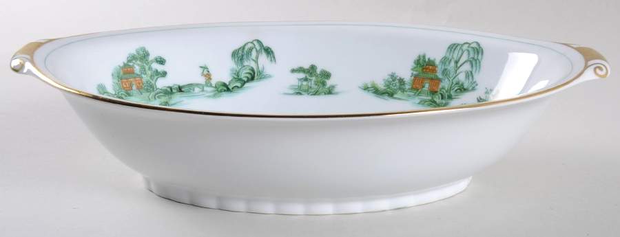 Manchu 10" Oval Vegetable Bowl by Narumi-1