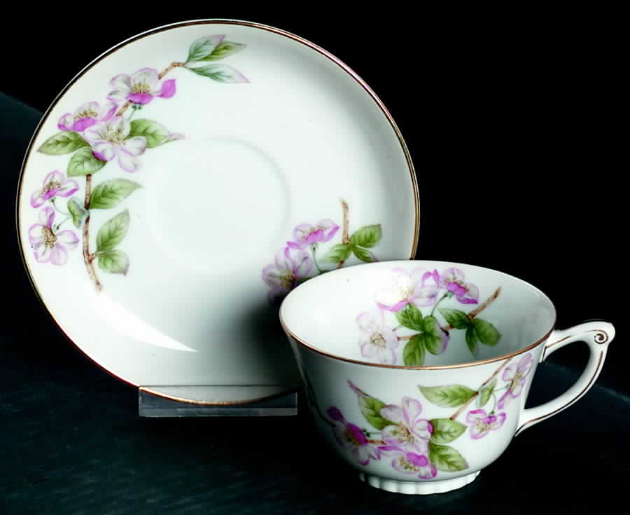 Mountain Cherry Footed Cup & Saucer Set by Narumi-1