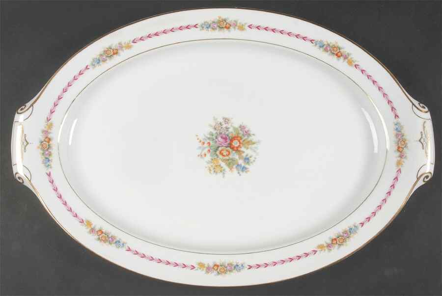 Oriole (No #) 17" Oval Serving Platter by Narumi-1