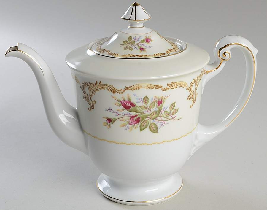 Rosebud Teapot & Lid by Narumi-1