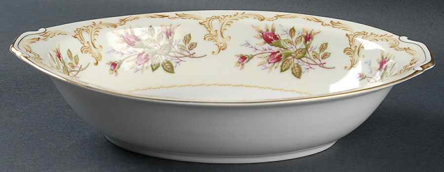Rosebud 10" Oval Vegetable Bowl by Narumi-1