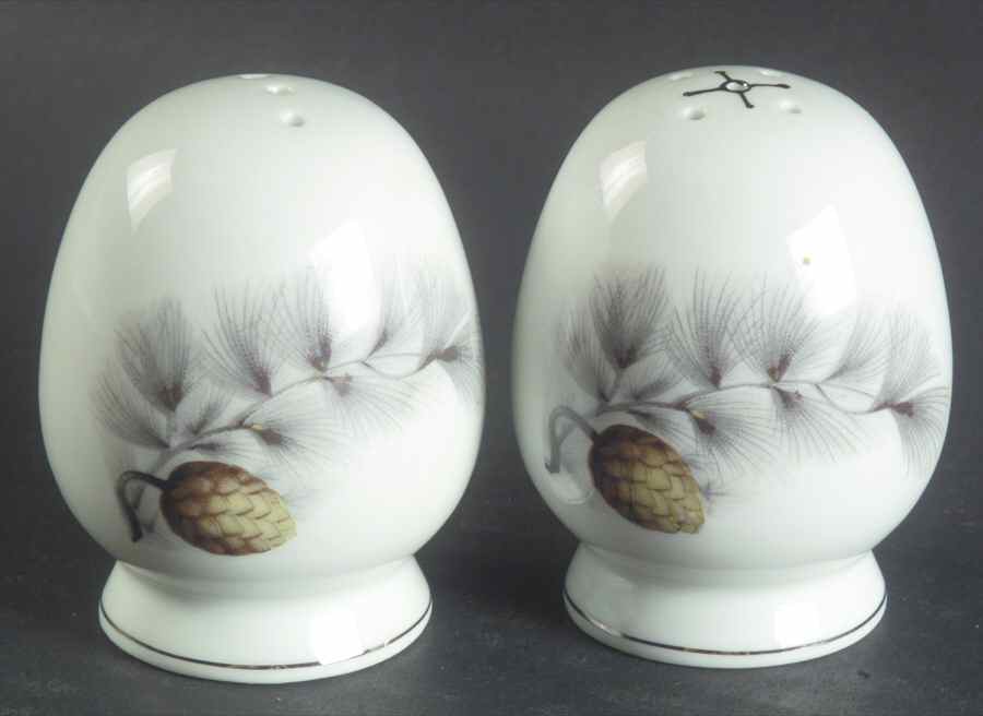 Silver Pine Salt & Pepper Set by Narumi-1