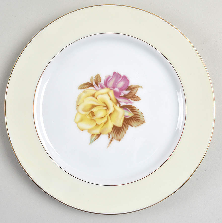 Yellow Rose Salad Plate by Narumi-1