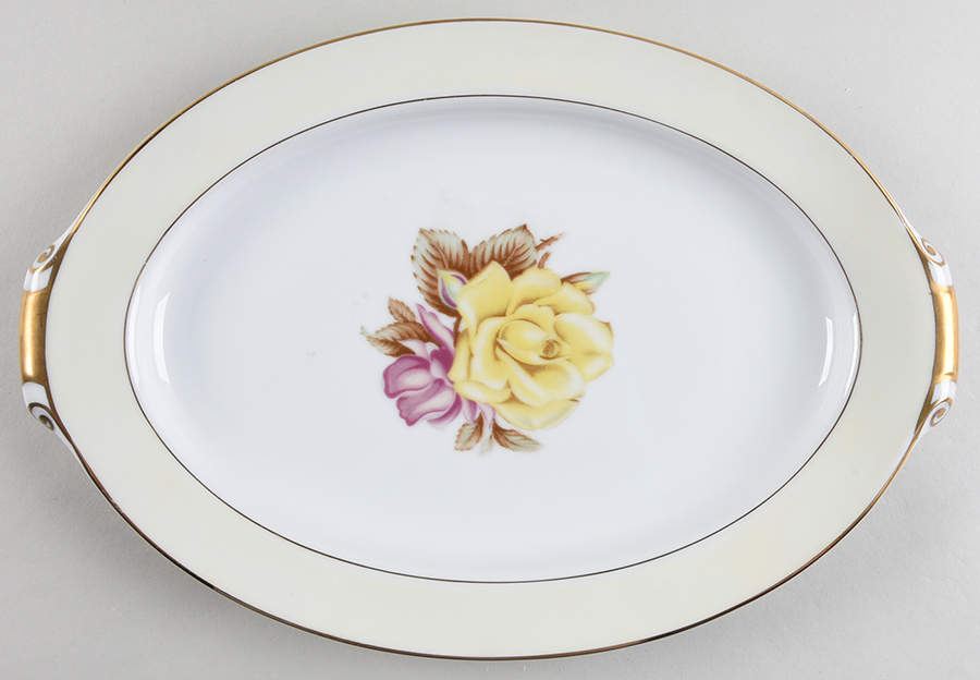 Yellow Rose 12" Oval Serving Platter by Narumi-1