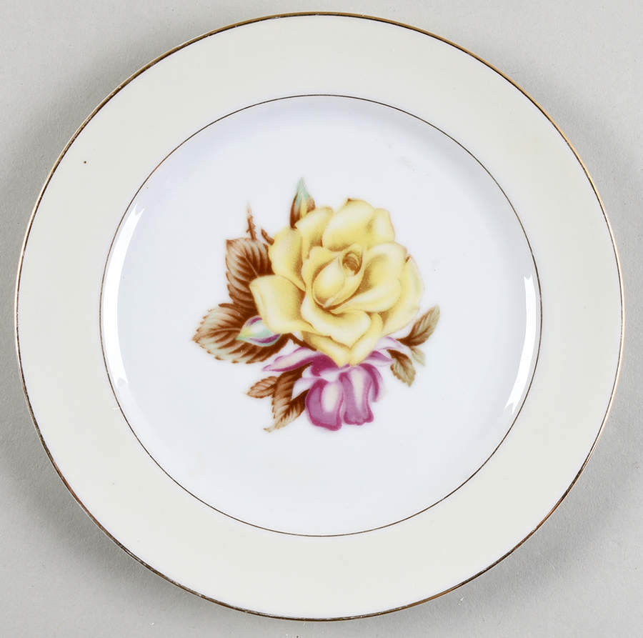 Yellow Rose Bread & Butter Plate by Narumi-1