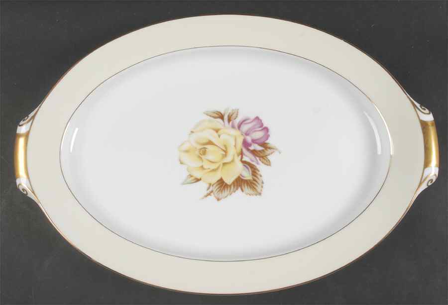 Yellow Rose 17" Oval Serving Platter by Narumi-1