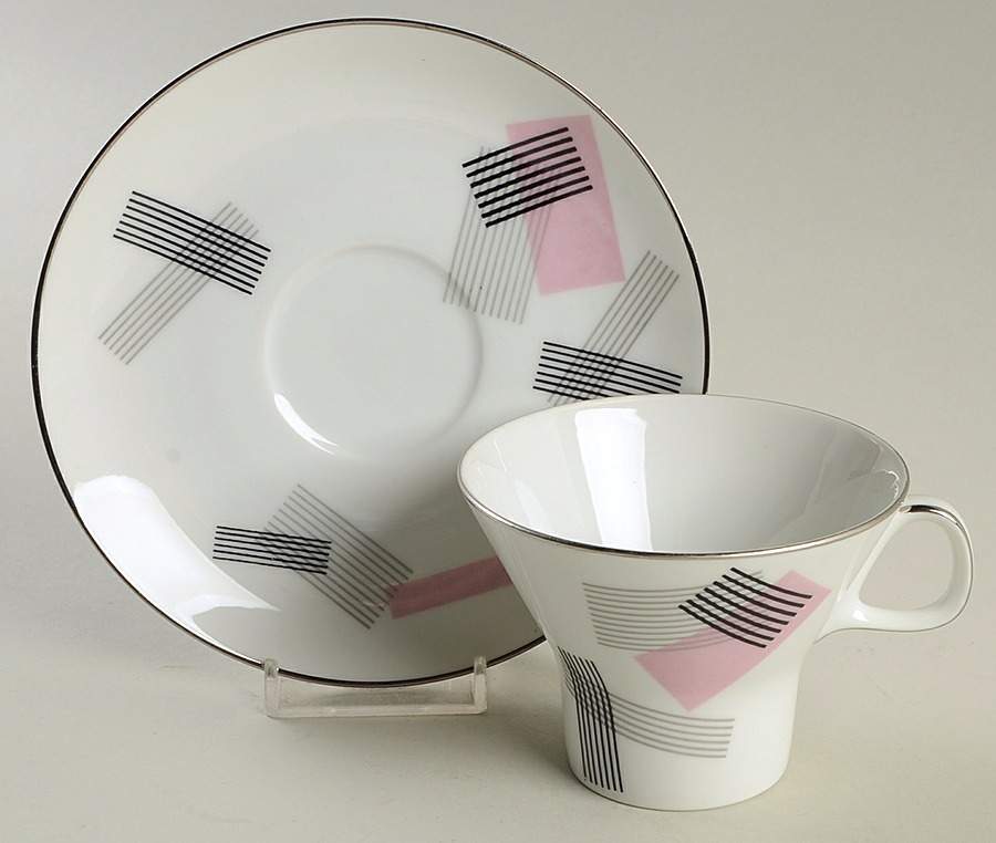 1357 Flat Cup & Saucer Set by Noritake-1