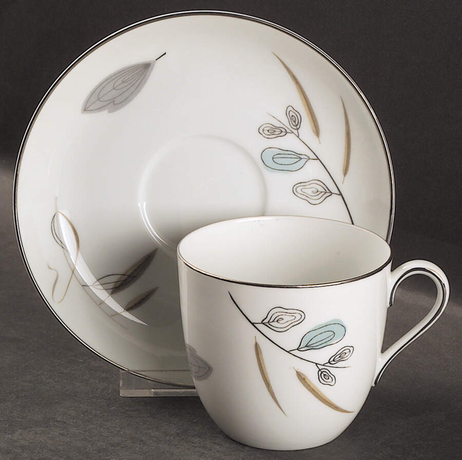 1358 Flat Cup & Saucer Set by Noritake-1