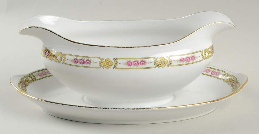 13680 Gravy Boat with Attached Underplate by Noritake-1