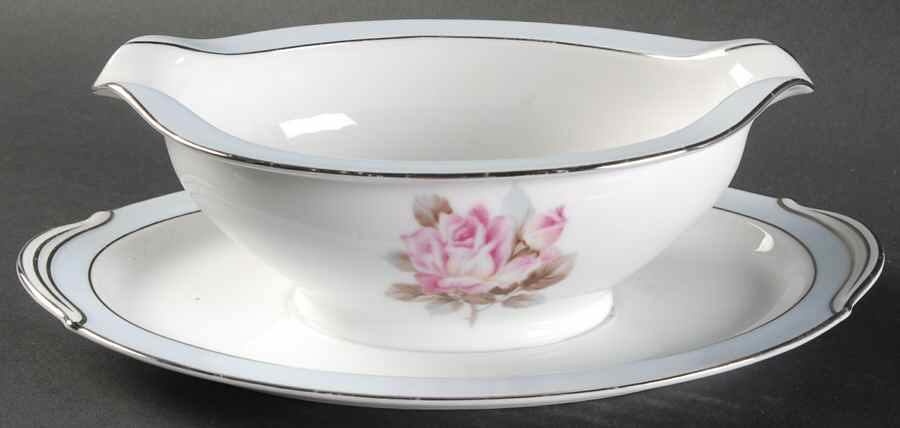 1584H Gravy Boat with Attached Underplate by Noritake-1