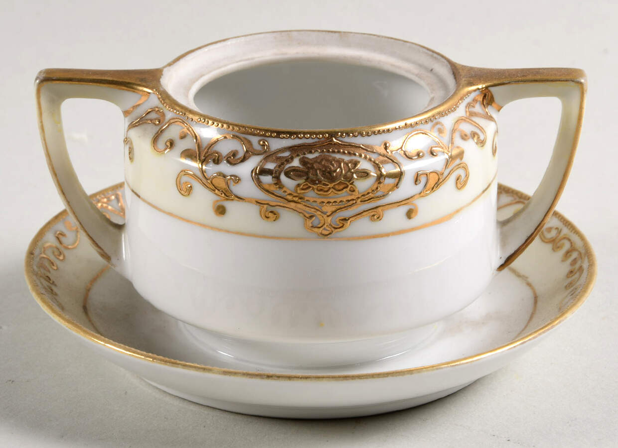 175 Mustard with Attached Underplate No Lid by Noritake-1