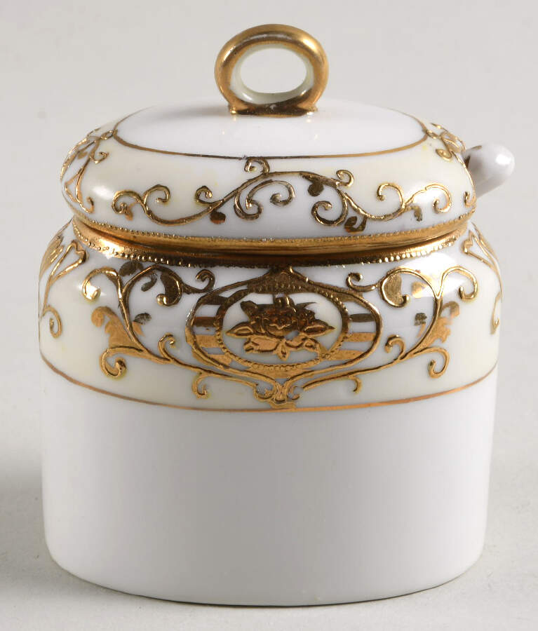 175 Mustard W-Lid&Spoon-Condiment by Noritake-1