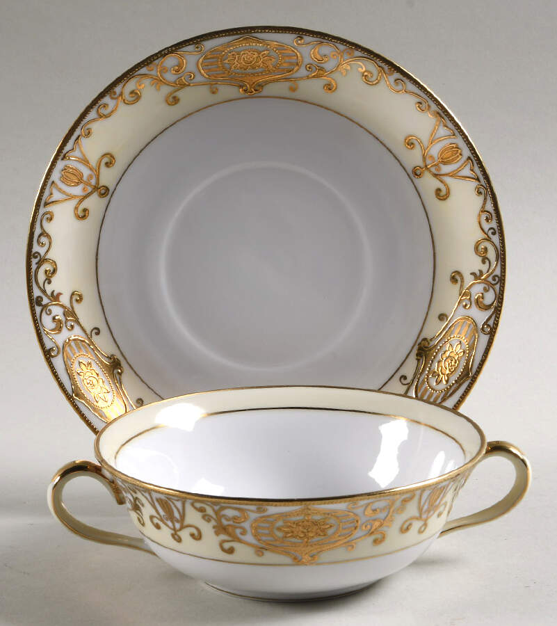175 Flat Cream Soup Bowl & Saucer Set by Noritake-1