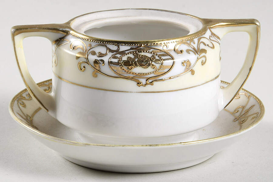 175 Mustard with Attached Underplate No Lid by Noritake-1