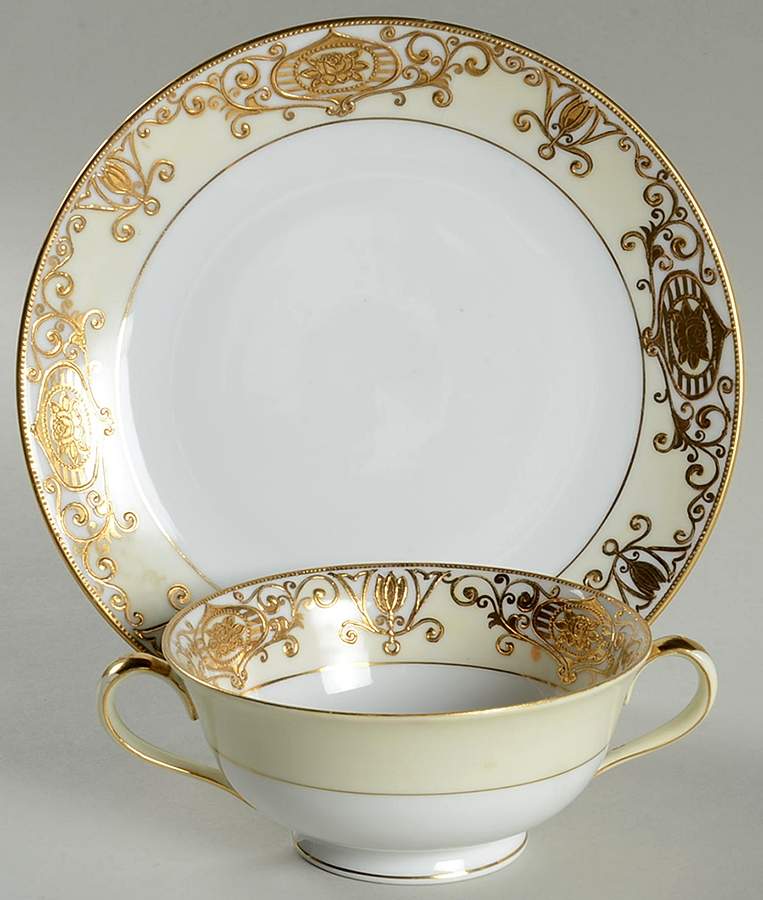 175 Flat Cream Soup Bowl & Saucer Set by Noritake-1