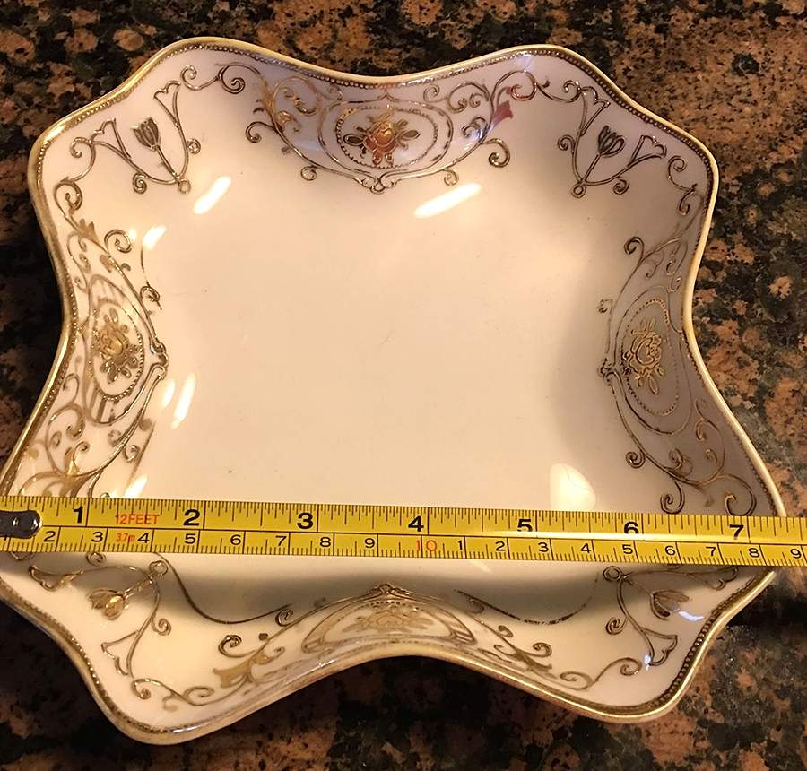 175 7" Large Square Bon Bon by Noritake-1