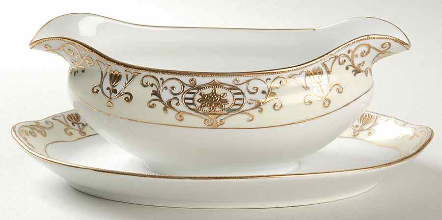 175 Gravy Boat with Attached Underplate by Noritake-1