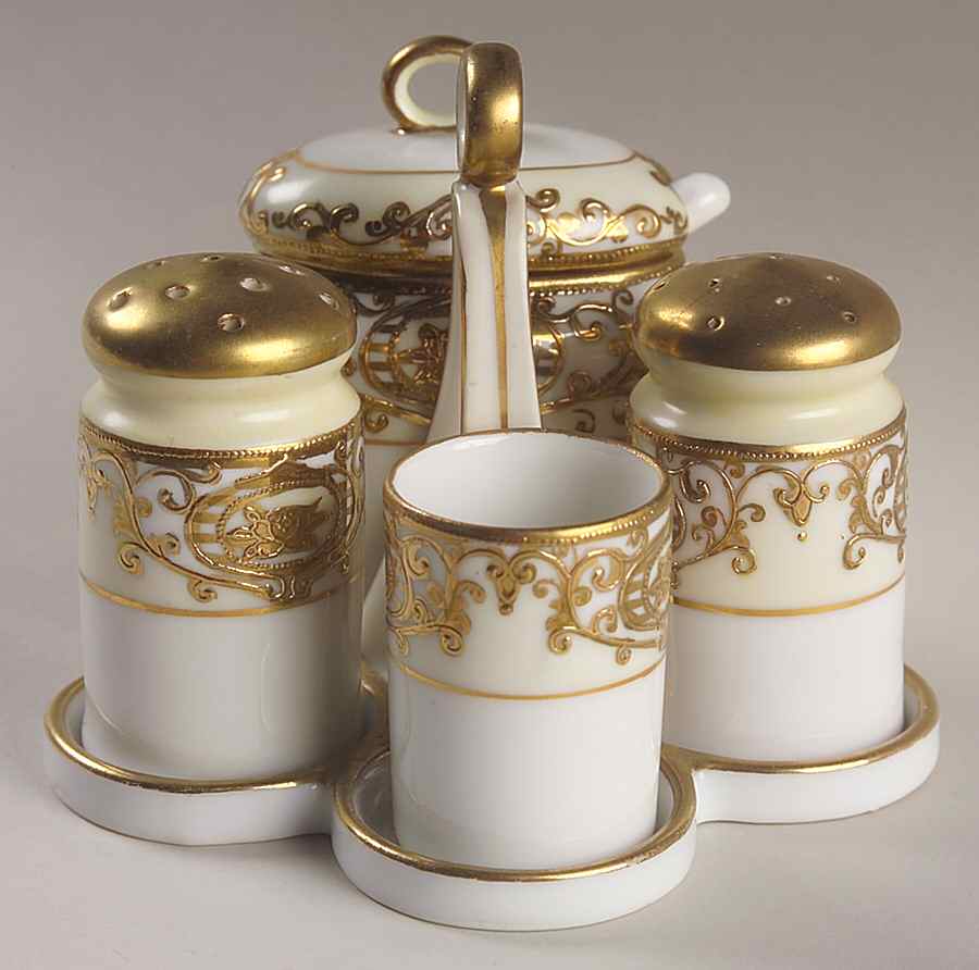 175 (7 Piece) Condiment (S/P,Mus,Spoon,Tph,Tray) by Noritake-1
