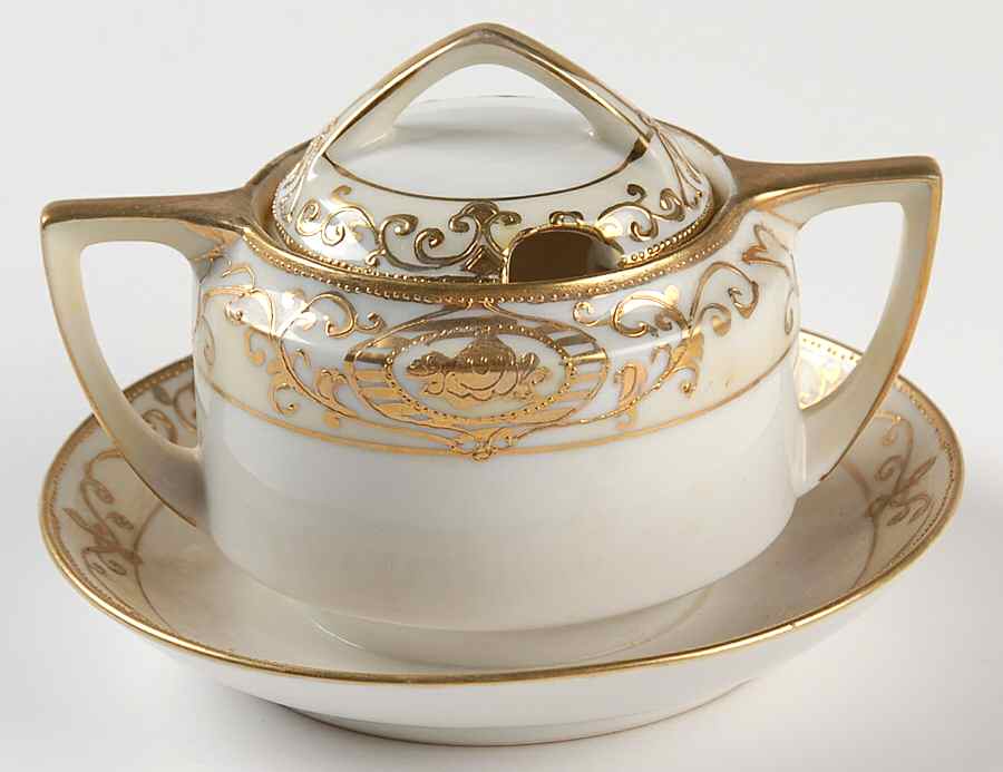175 Mustard with Lid & Attached Underplate by Noritake-1