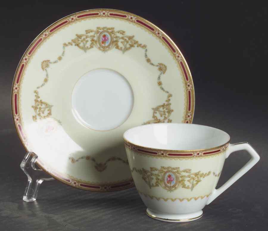 1802 Footed Cup & Saucer Set by Noritake-1