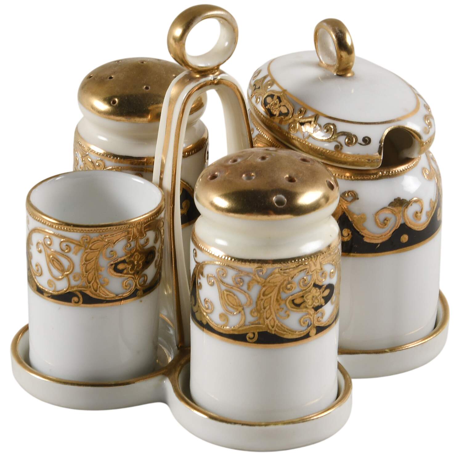 20056 Salt, Pepper, Mustard & Lid,Toothpick & Tray Set by Noritake-1