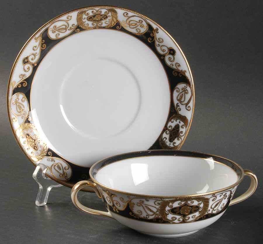 20056 Flat Cream Soup Bowl & Saucer Set by Noritake-1