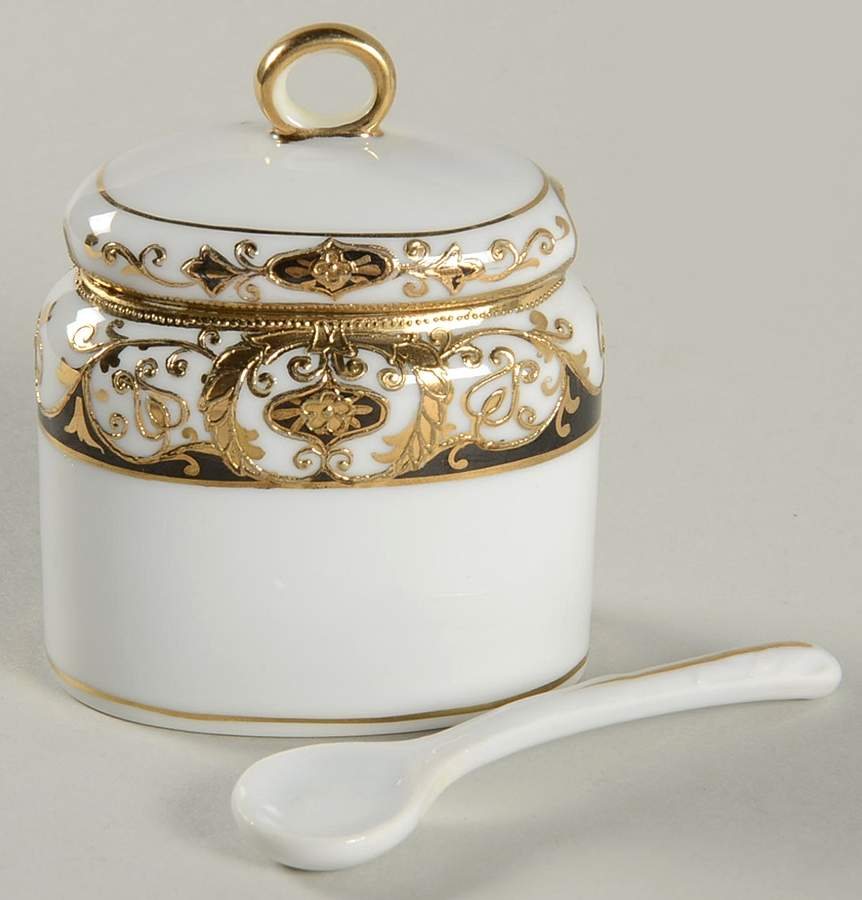 20056 Mustard Jar & Lid with Spoon by Noritake-1