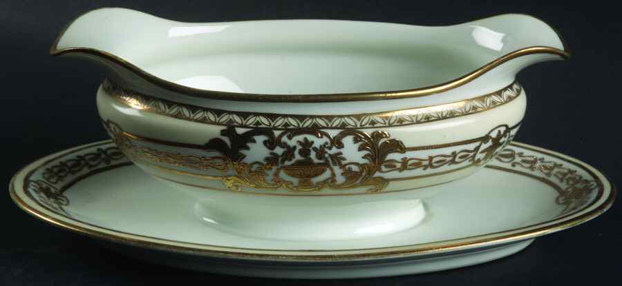 37532-77630 Gravy Boat with Attached Underplate by Noritake-1