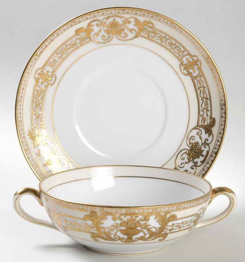 37532-77630 Flat Cream Soup Bowl & Saucer Set by Noritake-1