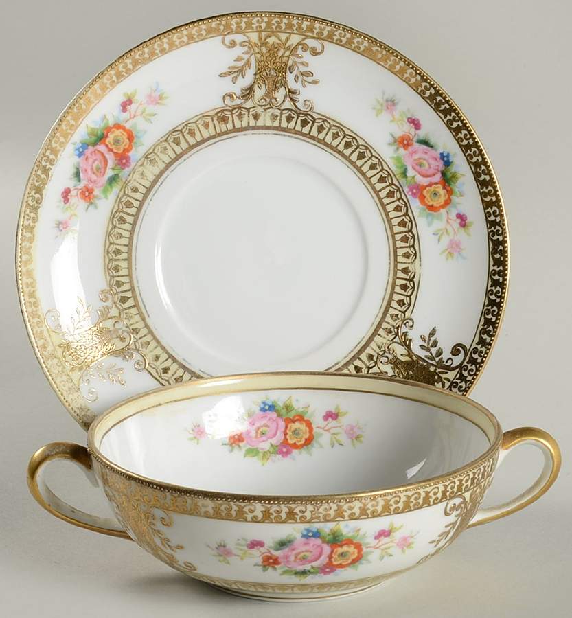 39540-78045 Flat Cream Soup Bowl & Saucer Set by Noritake-1