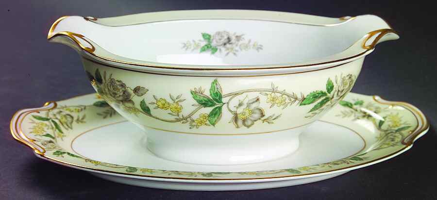 5020 Gravy Boat with Attached Underplate by Noritake-1