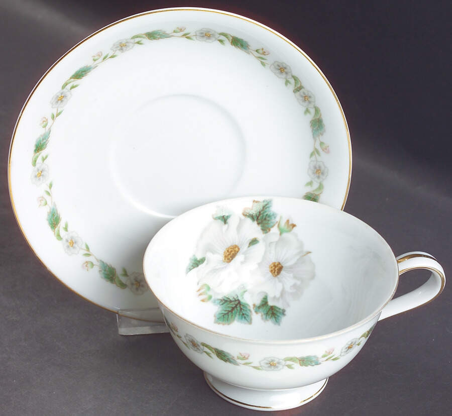 5029 Footed Cup & Saucer Set by Noritake-1