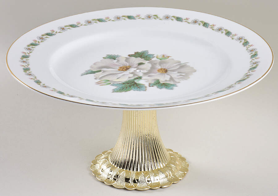 5029 Cake Stand with 4"-5" Metal Pedestal  Hc by Noritake-1