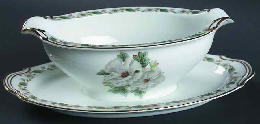 5029 Gravy Boat with Attached Underplate by Noritake-1