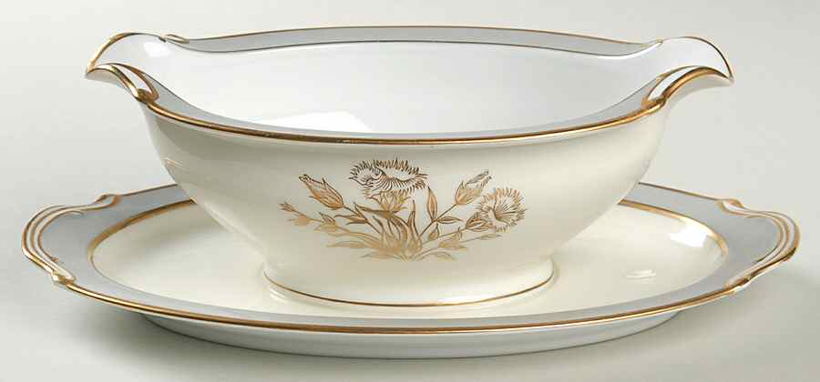 5180 Gravy Boat with Attached Underplate by Noritake-1