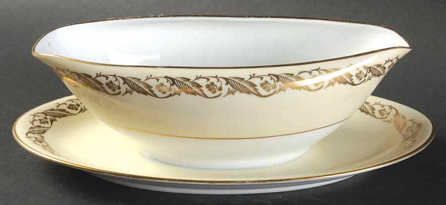 5181 Gravy Boat with Attached Underplate by Noritake-1