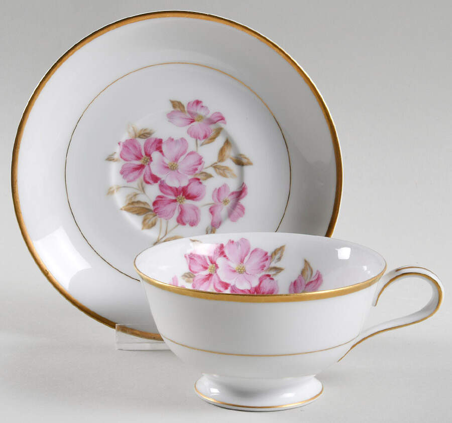 5235 Footed Cup & Saucer Set by Noritake-1
