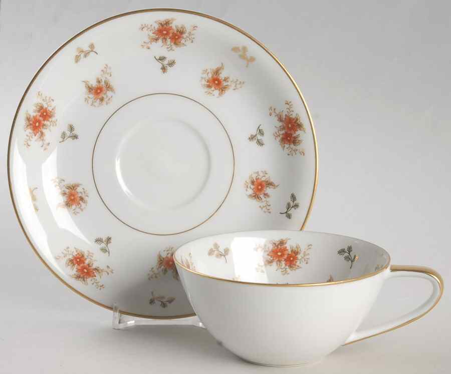 5241 Flat Cup & Saucer Set by Noritake-1