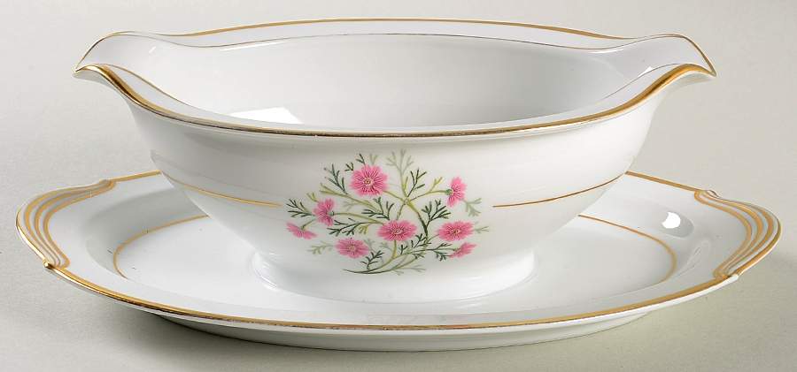 5297 Gravy Boat with Attached Underplate by Noritake-1