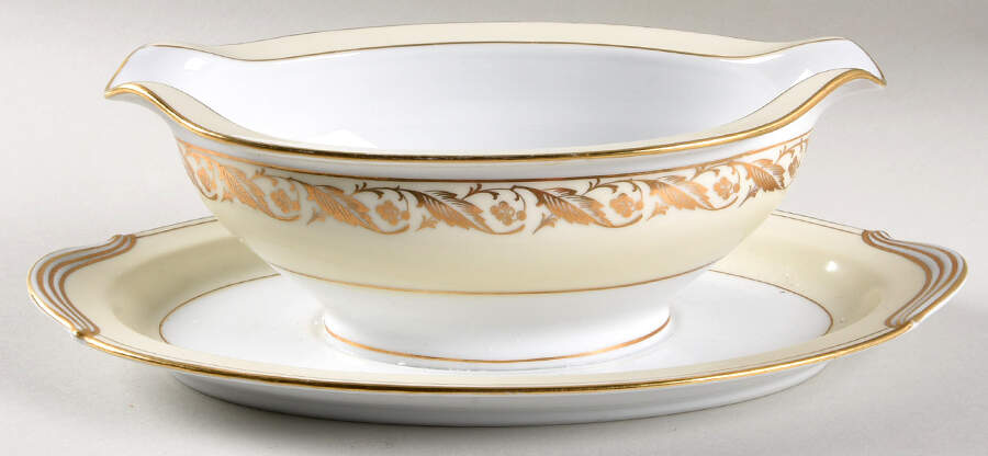5298 Gravy Boat with Attached Underplate by Noritake-1