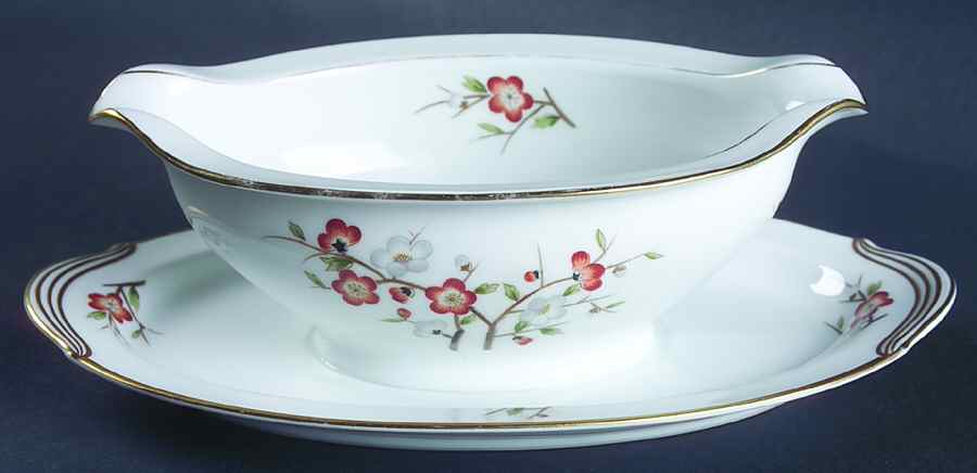 5329 Gravy Boat with Attached Underplate by Noritake-1