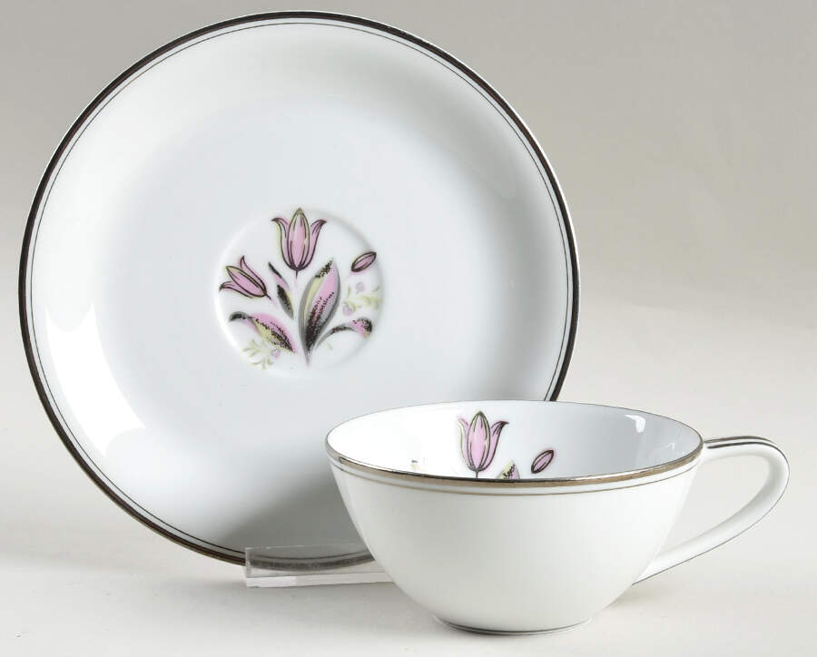 5355 Flat Cup & Saucer Set by Noritake-1