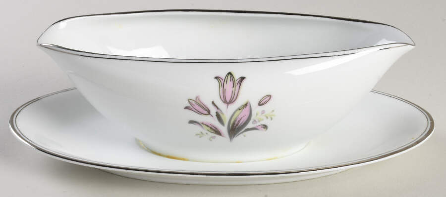 5355 Gravy Boat with Attached Underplate by Noritake-1