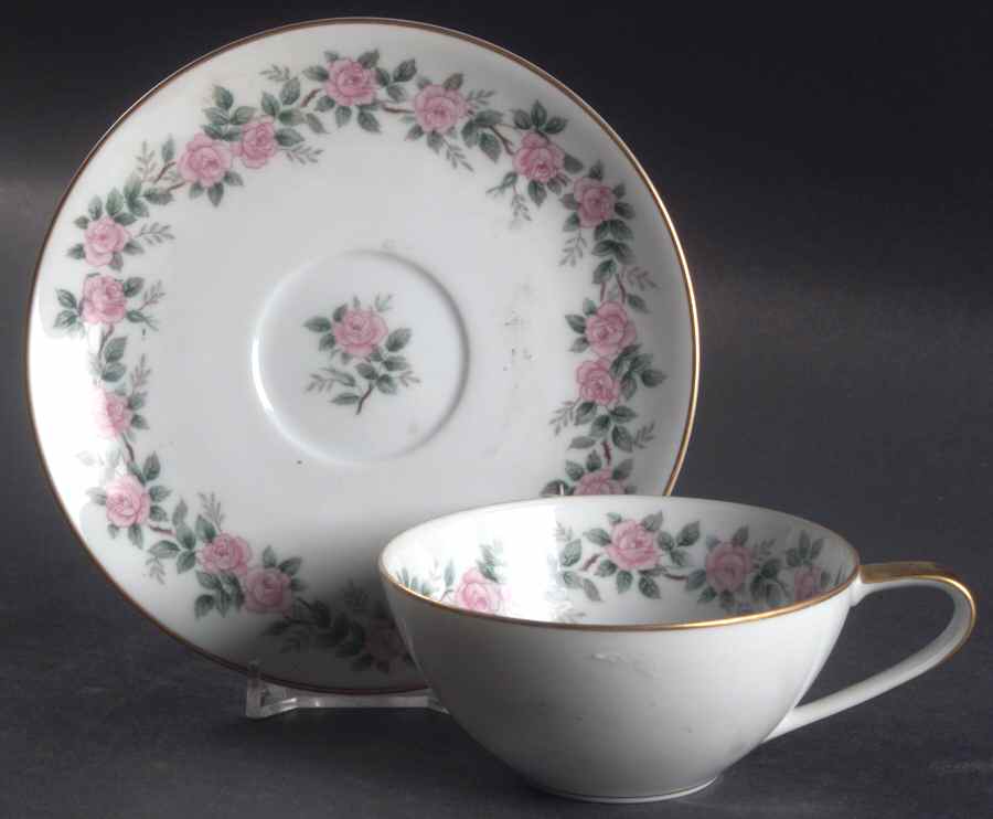 5412 Flat Cup & Saucer Set by Noritake-1