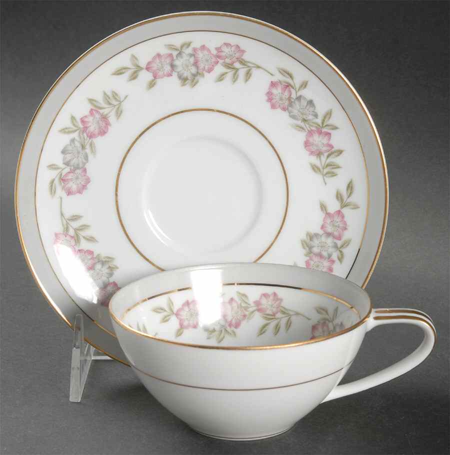 5433 Flat Cup & Saucer Set by Noritake-1