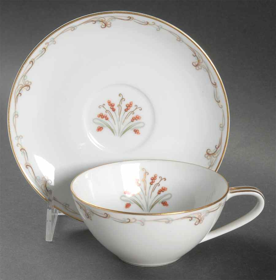 5435 Flat Cup & Saucer Set by Noritake-1