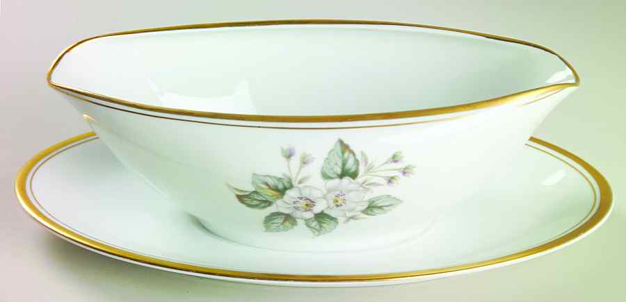 5463 Gravy Boat with Attached Underplate by Noritake-1